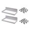 Triton Products 12 In. W x 6 In. D White Epoxy Coated Steel Shelf for 1/8 In. and 1/4 In. Pegboard 2 Pack 76126W-2 - alternate 1